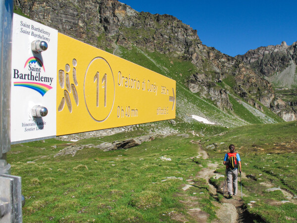 Cuney Mountain Hut - Signposts to the hut